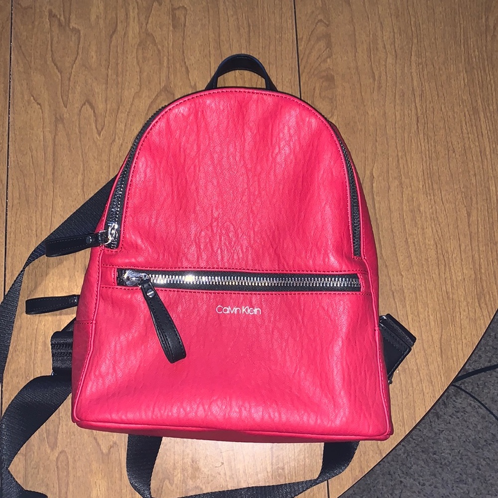 Womens Red Calvin Klein Backpack